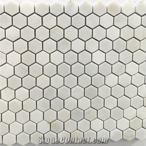 White Marble Mosaic Tiles Brick Tile