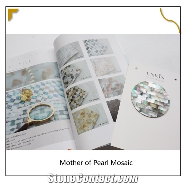 100% Natural Pearl Chip Pieces Brick Shell Mosaic Customized