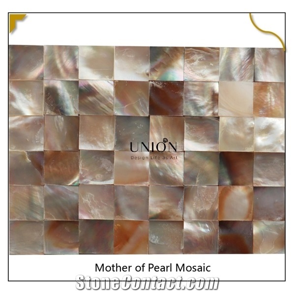 Brown Pearl Sea Shell Iridescence Tiles Decoration Material