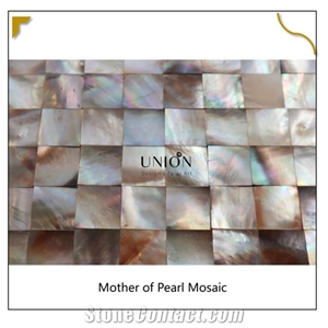 Brown Pearl Sea Shell Iridescence Tiles Decoration Material