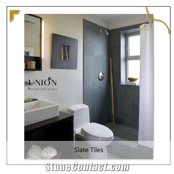 China Factory Cheap Black Slate Pattern Paving Tiles Buyers