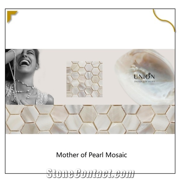 Cream White Dimond Mother Of Pearl Shell Mosaic for Wall Dec