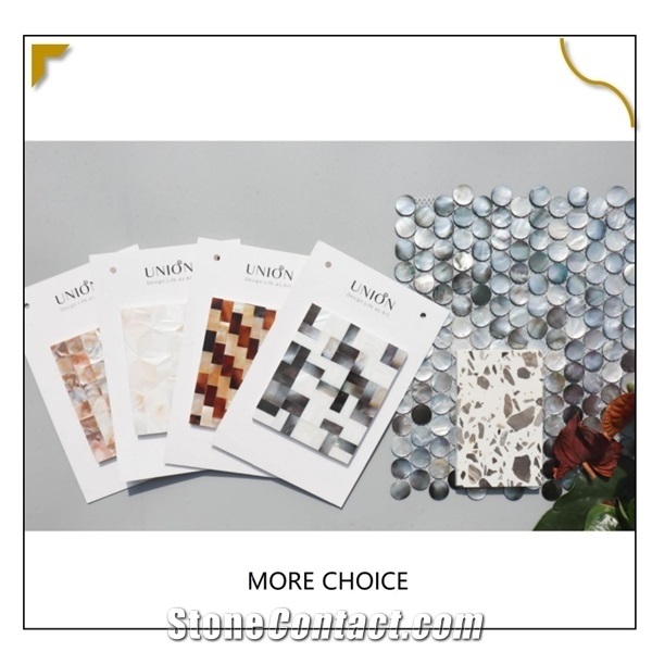 Dark Brown Pencil Shell Mosaic Bathroom Indoor Mosaic Tiles