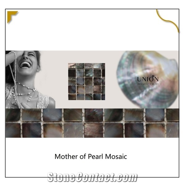 Deep Sea Black Pearl Pattern Waterproof Lip Shell Mosaic
