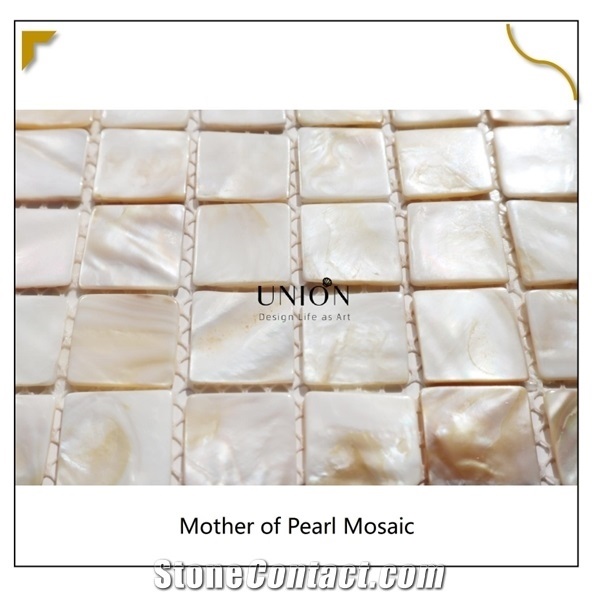 High Grade Decoration Mosaic Cream White Mother Of Pearl