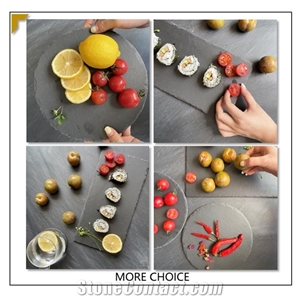 Jiangxi Black Natural Slate Chalkboard Coaster for Cooking