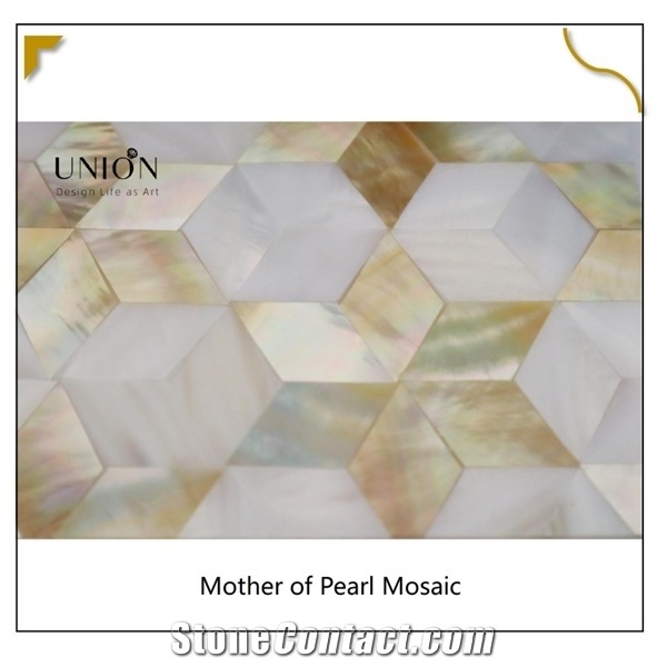 Natural Pearl Diamond Brick Shell Mosaic Random Wall Tiles