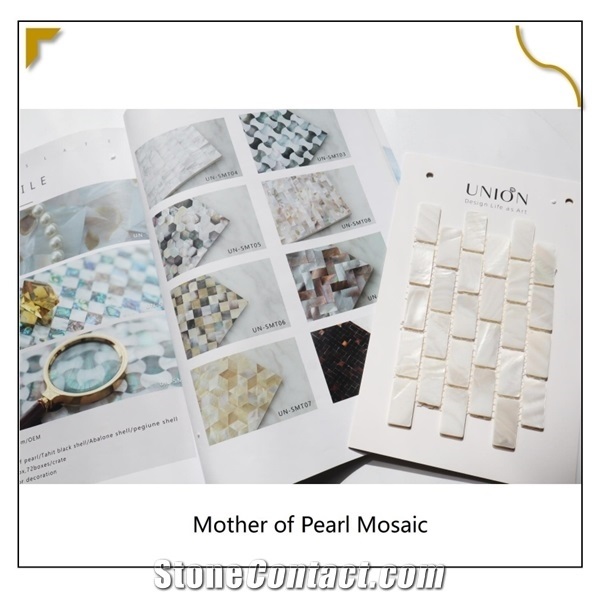 Natural River Shell Made in Mosaic Art Tiles for Living Room