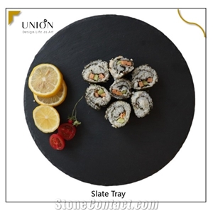 Natural Slate Stone Used for Dinner Plate for Tableware