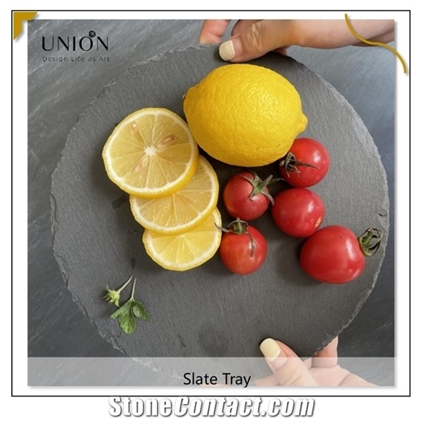 Natural Slate Stone Used for Dinner Plate for Tableware