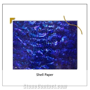 New Zealand Abalone Shell Furniture Art Wrapping Paper Blue