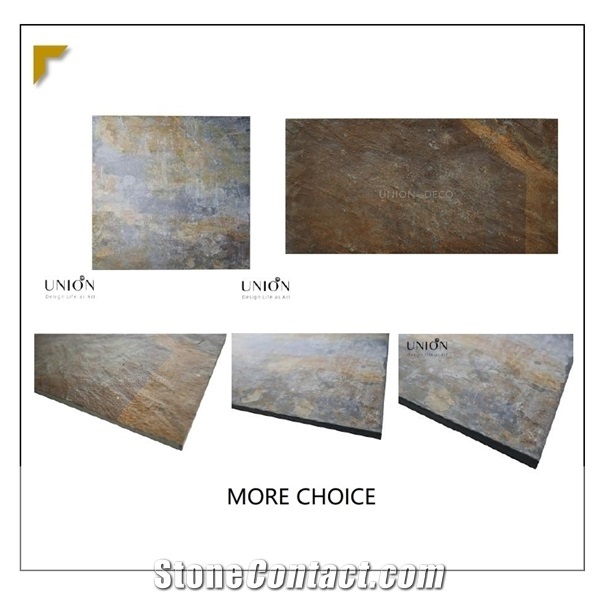 Rusty-Stacked-Cultured-Stone-Wall-Panels Multicolor Floor