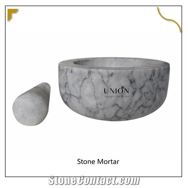 White Grey Marble Mortar and Pestle/Garlic Grinder/Kitchen Accessories