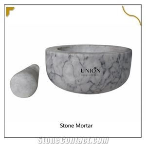 White Grey Marble Mortar and Pestle/Garlic Grinder/Kitchen Accessories