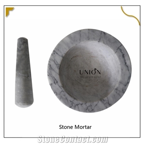 White Grey Marble Mortar and Pestle/Garlic Grinder/Kitchen Accessories