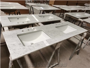 Bianco Carrara White Marble Vanity Tops Marble Bath Tops