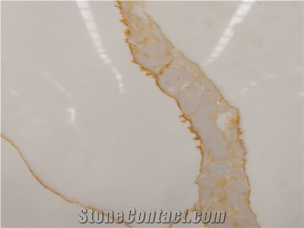 Gold Quartz Stone Quartz Surface Slabs for Counter Top