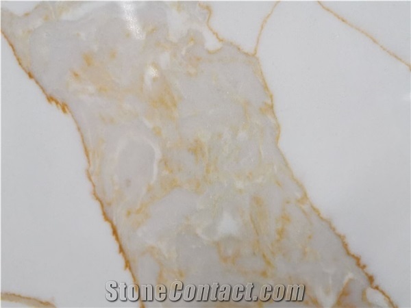 Gold Quartz Stone Quartz Surface Slabs for Counter Top