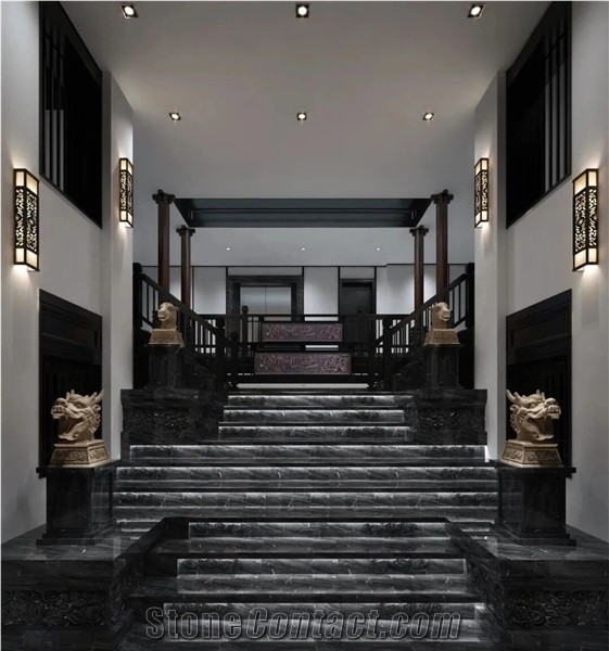 Grey Marble Steps Marble Stairs Treads,Marble Threshold