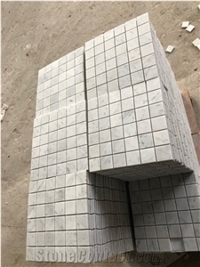 Carrara White Marble 2" Square Mosaic Tile
