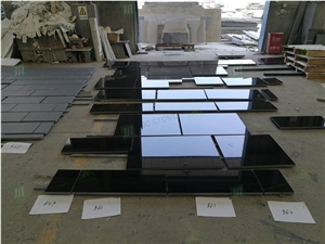 Absolute Black Hebei Black Granite Tiles Floor and Wall
