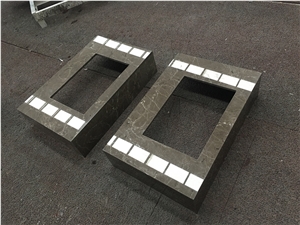 Amber Grey Marble Vanity Top Countertop for Bathroom