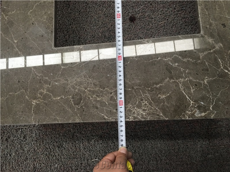 Amber Grey Marble Vanity Top Countertop for Bathroom