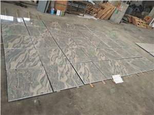 China Juparana Grey Granite Floor Tiles Wave Granite