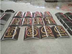 Dokota Column Mahogany Granite Customized Size