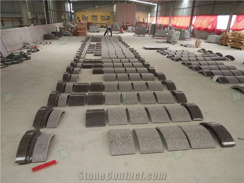 Dokota Column Mahogany Granite Customized Size