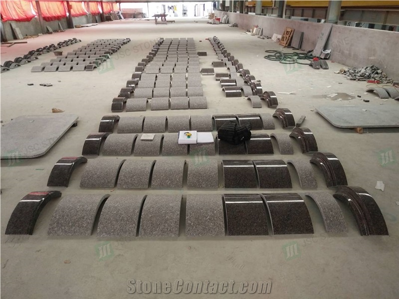 Dokota Column Mahogany Granite Customized Size