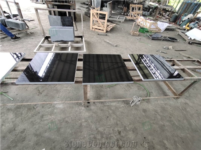 Hebei Black Granite Floor Cladding Wall Covering Tiles