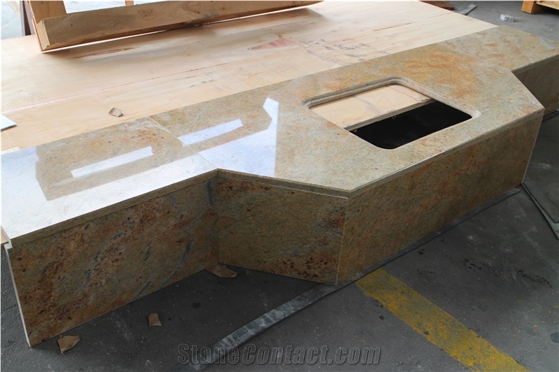 Kashmir Gold Granite Countertops & Vanity Tops for Hotel Dec