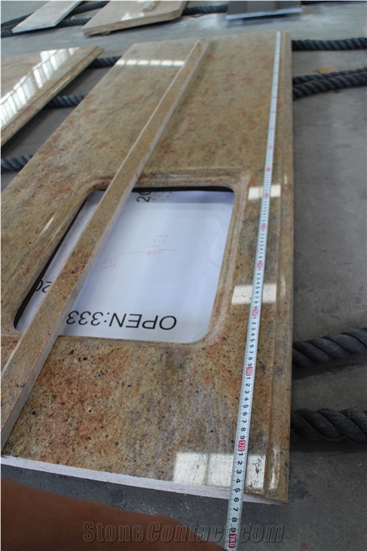 Kashmir Gold Granite Countertops & Vanity Tops for Hotel Dec