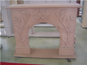 Natural China Customized Sandstone Fireplace Interior Dec.