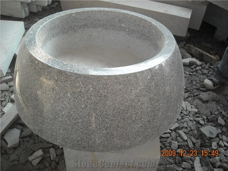 Natural Stone China Granite Flowerpot with Customized Design