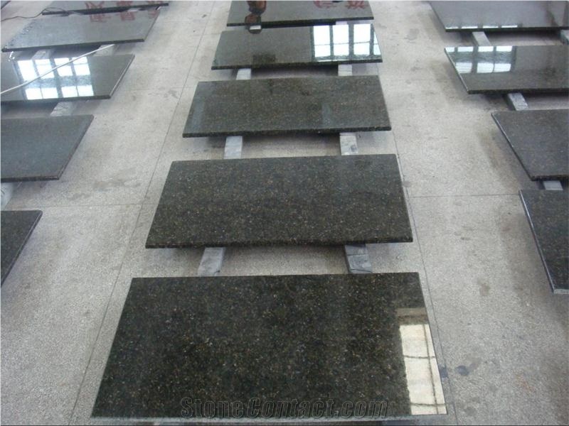 Natural Stone Granite Verde Ubatuba Customized Vanity Tops