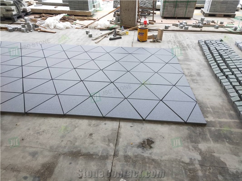 New Zimbabwe Black Granite Triangle Shape Floor & Wall Tile