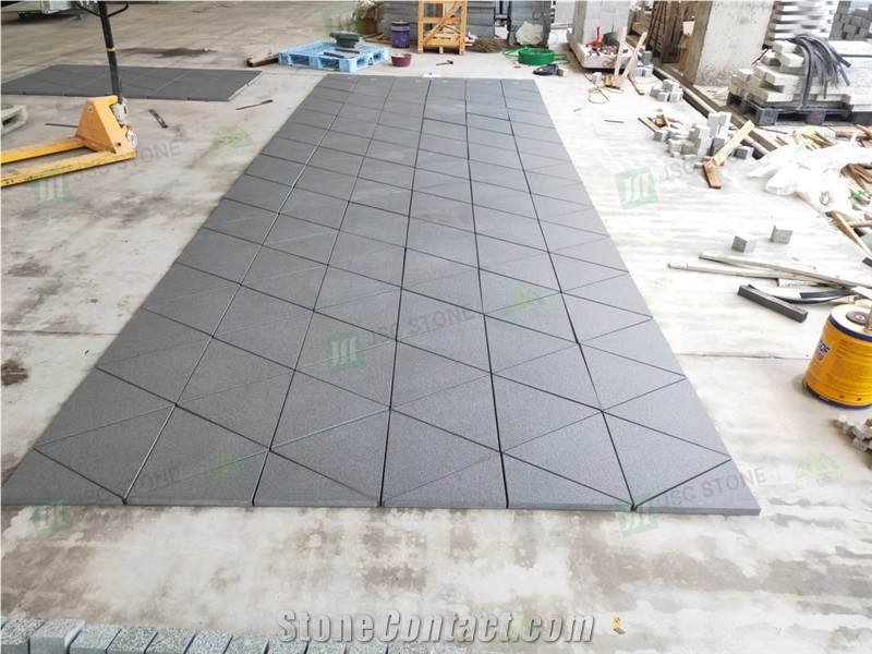 New Zimbabwe Black Granite Triangle Shape Floor & Wall Tile