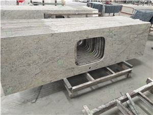 River White Granite Customized Kitchen Countertops for Hotel