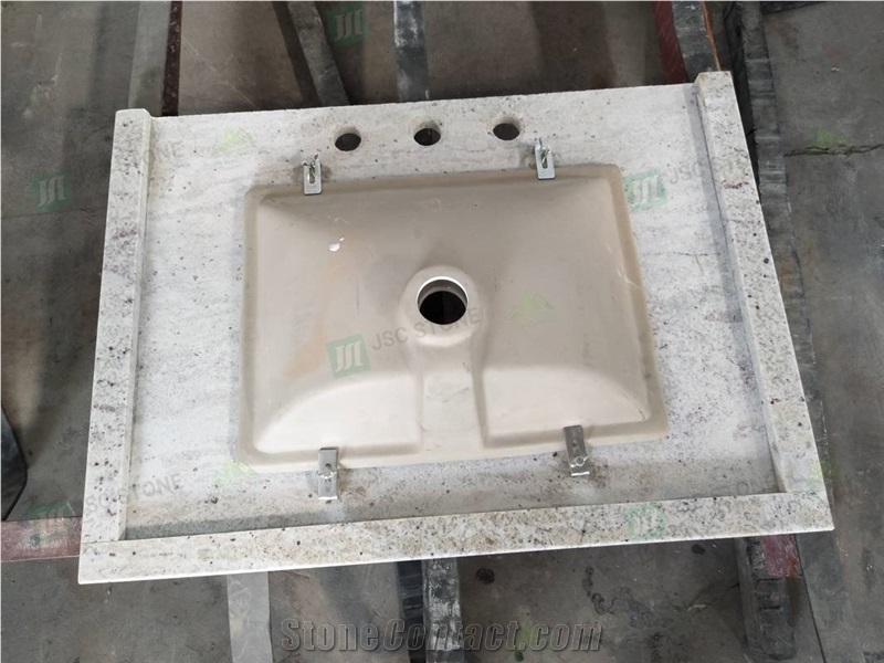 River White Granite Customized Kitchen Countertops for Hotel