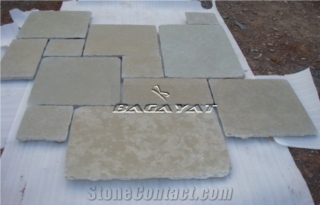 Tandoor Yellow Limestone Slabs, Kota Yellow Limestone Paving