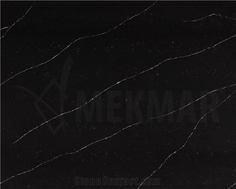 Artistic Black Quartz Slabs
