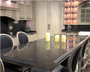 Artistic Black Quartz Slabs