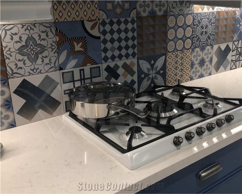 Calacatta Erin White Quartz Slab