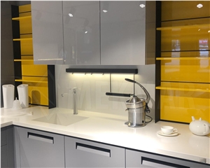 Elsa Quartz Slabs, White Quartz Slabs