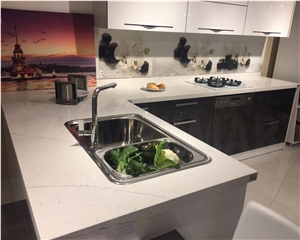 Fantasy Quartz Kitchen Slab - Quartz Kitchen Countertop, Island Top