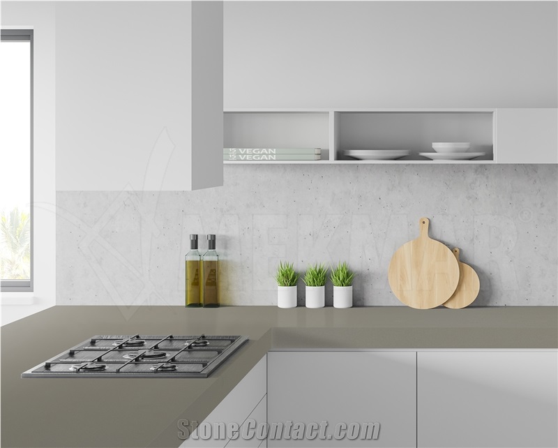 Riyana Quartz Slab, Beige Quartz Stone