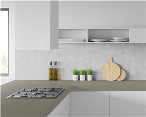 Riyana Quartz Slab, Beige Quartz Stone