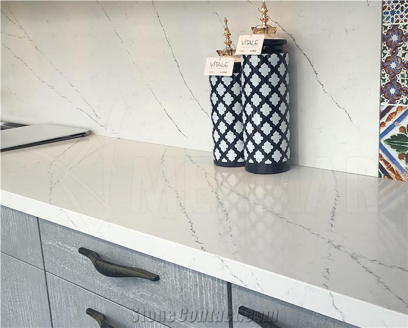 Venato Quartz Slabs, White Quartz Stone Slabs